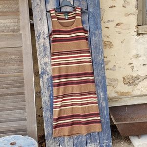 Ralph Lauren striped natural tone yank dress